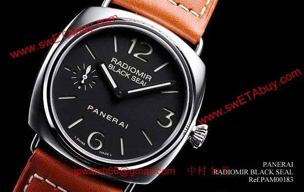 パネライ(PANERAI) スーパーコピー時計 ラジオミール ブラックシール PAM00183