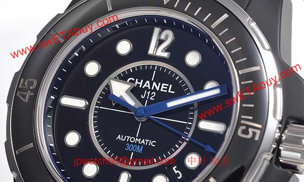 偽物CHANELシャネル時計 スーパーコピーJ12 ブラックセラミックマリーン42 H2558