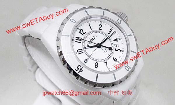偽物CHANELシャネル時計 スーパーコピーホワイトセラミックJ12 33 H0968