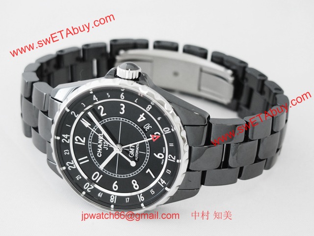 シャネル CHANEL時計 J12 38mm　GMT　ブラックセラミック ブラック H3102