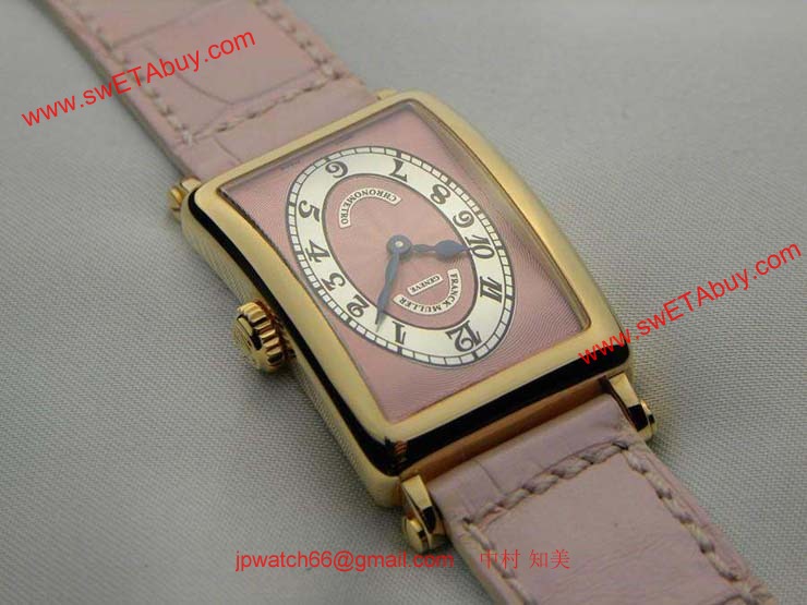 腕時計 コピー FRANCK MULLER フランクミュラー 激安 ロングアイランド クロノメトロ パステルピンク 902QZCMETRO