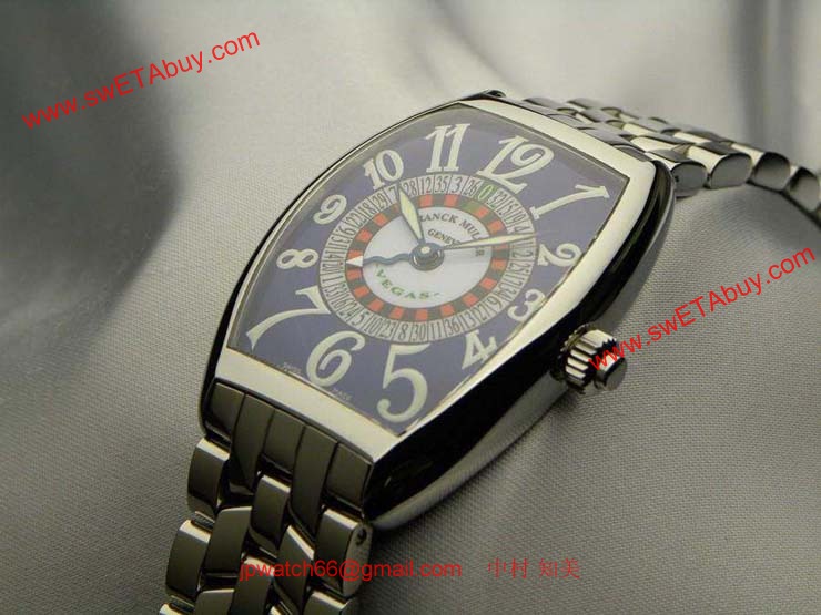 FRANCK MULLER フランクミュラー スーパーコピー時計 ヴェガス ブルーダイヤル 6850VEGAS