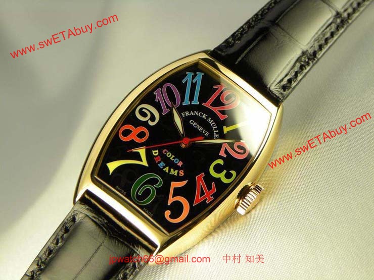 FRANCK MULLER フランクミュラー 偽物時計 トノウカーベックス カラードリーム 5850COLDREAMS