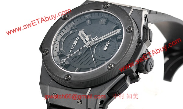 (HUBLOT)ウブロ コピー時計 キングパワーフドロワイヤント オールブラック 715.CI.1110.RX