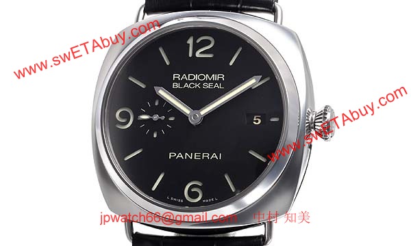 パネライ(PANERAI) コピー時計 ラジオミールブラックシール 3デイズオートマチック４５㎜ PAM00388